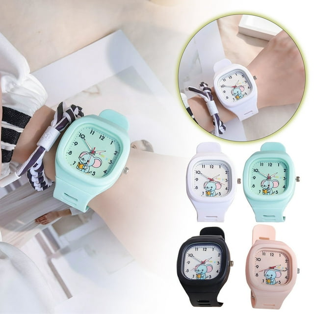 Hearth & Gear Minimalistic And Cute Square Digital Watch For Male And Female Students In Middle And High School Wrist Watch with Alarm Sports Watch Band Smart Watch Silicone Strap Sports Watch