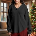 thumbnail image 5 of BLVB Women's Long Sleeve Shirts Oversized Tunic Tops Trendy V Neck Pullover Fashion Clothes Outfits, 5 of 6