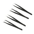 thumbnail image 1 of Stainless Steel Tweezers, Sturdy Anti Static Tweezers Strong Clamping Accurate Polishing With Protective Cover For Beauty, 1 of 8