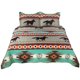 thumbnail image 1 of Caballo Nativo Tribal Azteca Dream Catcher Imprimir Saddleridge 3 Pieza Ropa de cama edredón, 1 of 5