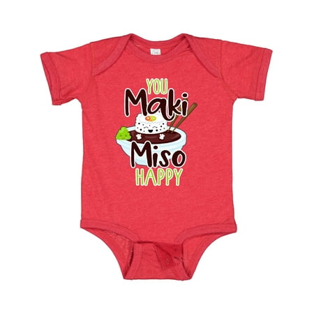 

Inktastic Sushi You Maki Miso Happy Gift Baby Boy or Baby Girl Bodysuit