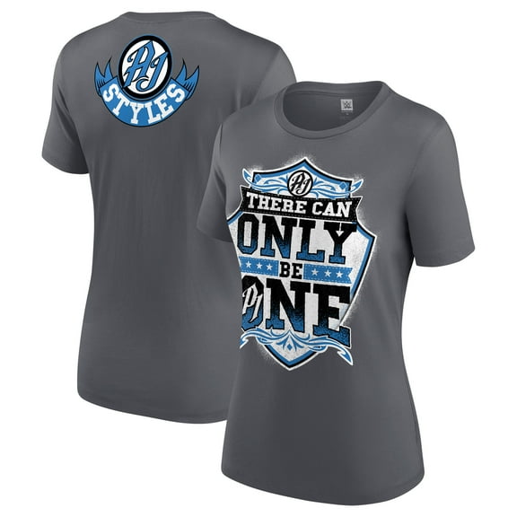 Women's Gray AJ Styles There Can Only Be One T-Shirt