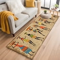 thumbnail image 2 of Brown Boho Hallway Runner Rug 2x6 Washable Non Slip Kitchen Runner Rug for Bedside Bathroom Farmhouse Vintage Ethnic African Women Indoor Floor Carpet Area Rugs for Living Room Bedroom Office, 2 of 9