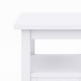 thumbnail image 2 of Warm Shaker Solid Wood 14 inch Wide Transitional Narrow Side Table in White, 2 of 5