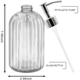 thumbnail image 2 of Pack of 2 Glass Soap Dispensers with Pump, 400 ml Liquid Soap Dispenser for Dish Soap, Shampoo and Lotion, Refillable Soap Dispenser for Kitchen, Bathroom, Laundry Room (White), 2 of 5