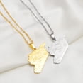 thumbnail image 3 of Collar con colgante de mapa de Siria Qarigey acero, 3 of 6