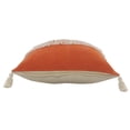 thumbnail image 5 of Ox Bay 20" x 20" Orange/ White Color Block Organic Cotton Pillow Cover, 5 of 8