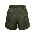 thumbnail image 5 of Women's Utility Shorts with Pockets, Casual Solid Color Elastic Waist Twill Shorts, Summer Lightweight Everyday Cuffed Hem Chino Basic Shorts, 5 of 8