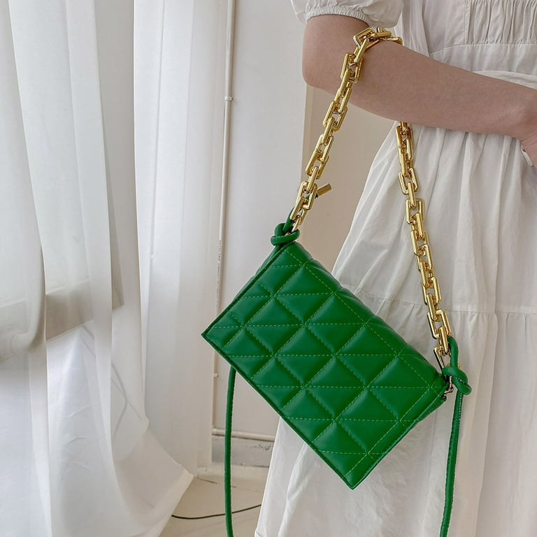 Geometric Pattern Flap Handbag, Women's Chain Crossbody Bag