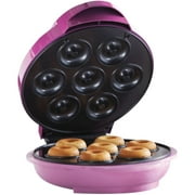 Brentwood TS-250 Non-Stick Mini Donut Maker Machine, Pink 8.75 x 4.5 x 9.75 inches