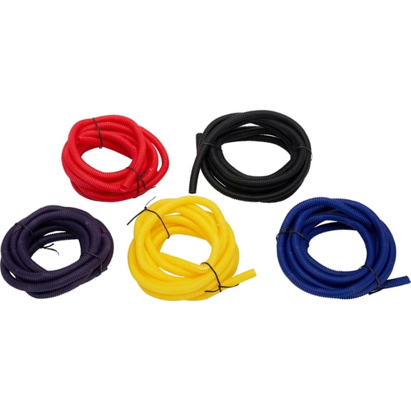 Split Wire Loom Conduit Tubing, 3/8 Inch Diameter, 12 Ft. Long, Purple