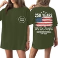 thumbnail image 2 of We the People 250th Anniversary USA Printed Womens Shirts, 1776-2026 250 Years Short Sleeves CrewNeck Graphic Tees for Womens, Womens Tops for 4th of July Independent Day Summer Army Green L, 2 of 6