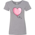 thumbnail image 3 of Inktastic Pink Balloon Heart Women's T-Shirt, 3 of 5
