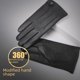 thumbnail image 3 of Guantes de cuero genuino para hombre, otoño e invierno, cálidos, forrados con vellón, gruesos, para conducir, montar a caballo, sencillos, para negocios, atractivos, de imitación de piel de ciervo y, 3 of 6