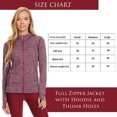 thumbnail image 2 of Women's Seamless Full Zipper Jacket with Hoodie and Thumb Holes, 2 of 6