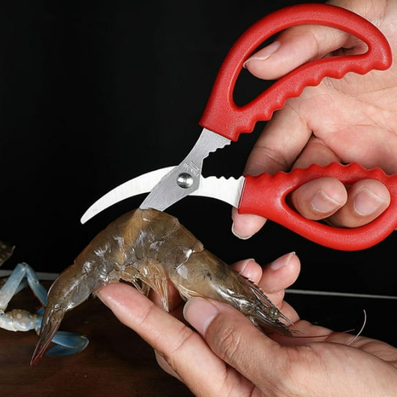 Masteelf 3 Pcs Stainless Steel Kitchen Shears Seafood Scissors Shrimp