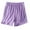 Purple, variant on Shorts Womens Clearance Women's Summer Elastic Waist Solid Thin Quarter Shorts Solid Color Thin Style Casual Pajamas Loose Size Home Pants