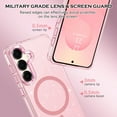 thumbnail image 6 of GUAGUA Transparent Glitter Case for Samsung S25/ Samsung S24 6.2" Magnetic Compatible with MagSafe, Sparkly Cute Slim Shockproof Anti-Scratch Case Pink, 6 of 8
