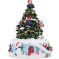 thumbnail image 1 of Elanze Designs Christmas Tree Penguin Igloo Musical Carousel Plays Jingle Bells, 1 of 6