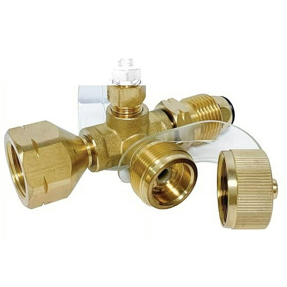 Dicor LP-POLTEE 4-Port Propane Tee Inlet, Fem Pol, 1/4In Inverted Flare, Outlets