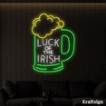 thumbnail image 2 of Craftnamesign Lucky Of The Irish Neon Sign, Beer LED Sign, Patrick Day Decor, 2 of 4