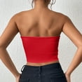 thumbnail image 3 of Generic Womens Strapless Crop Tops Sexy Tube Top Summer Casual Sleeveless Stretchy Solid Cropped Shirts Going Out Tops, 3 of 3