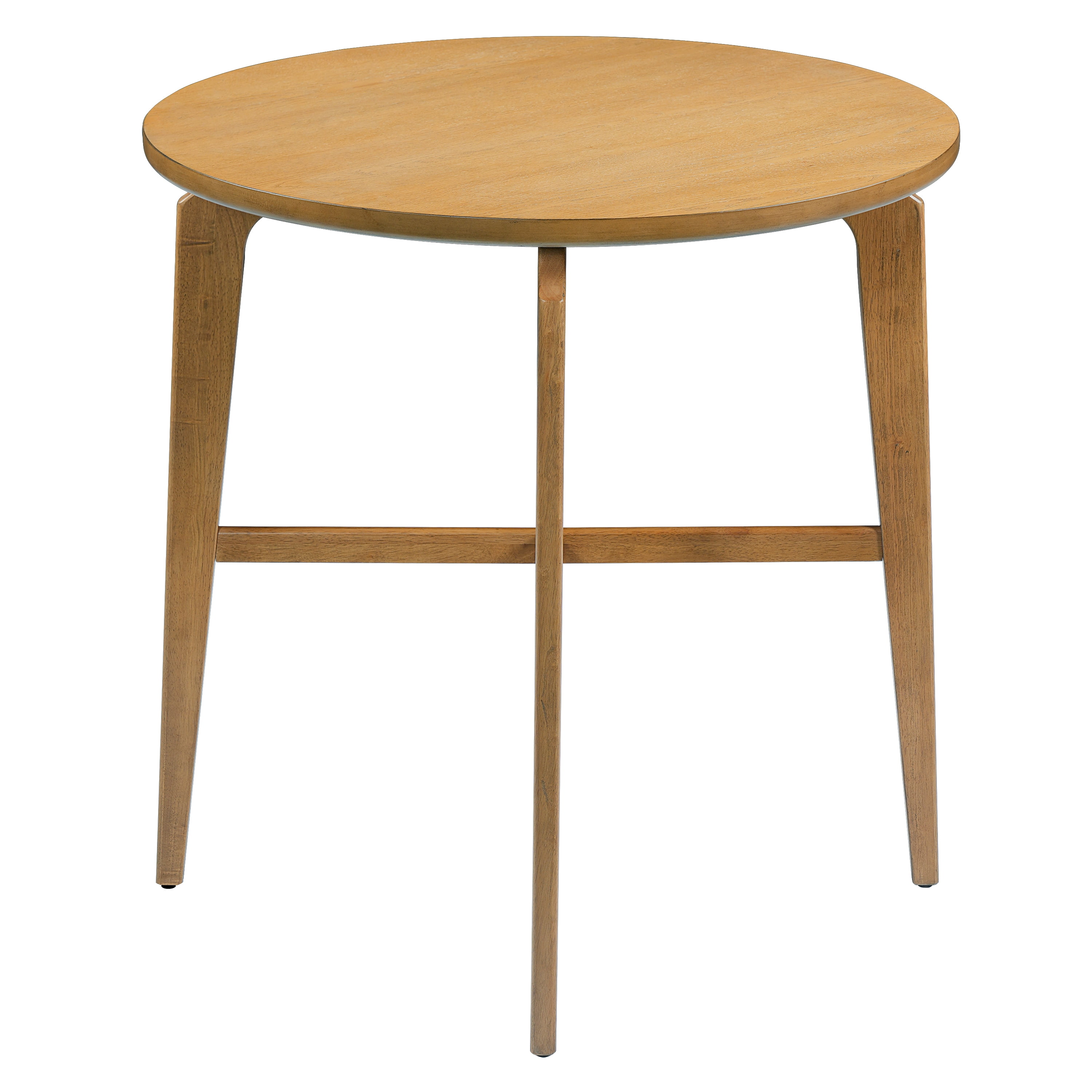 Bar Table 36 Inch High Round with Rubberwood Legs and MDF Top, Counter Height Dining Table and Bistro Table for Kitchen, Natural