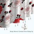 thumbnail image 6 of Pioneer Flower Floral Print Pattern Shower Curtain 36"x72", Bathroom Decorative Shower Curtain Set with 12 Hooks, Waterproof Washable, 6 of 6