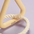 thumbnail image 3 of Peps Pet Toy Natural Rubber Triangle w/Cotton Rope (Medium Size) Tan, 3 of 4