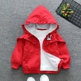 thumbnail image 2 of Mikilon Children's Spring Coats Solid Color Ruffled Hooded Jackets Comfortable Thicken Zipper Jackets ,Size 3 Months-6 Years, 2 of 4