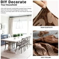 thumbnail image 3 of Stretch Printed Chair Seat Covers with Elastic Ties and Button, Removable Washable Dining Upholstered Chair Protector Seat Cushion Slipcovers for Dining Room, Office,Brown 4 Pack, 3 of 7