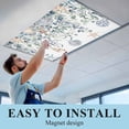thumbnail image 6 of Green Teal Eucalyptus Fluorescent Light Covers, Coastal Summer Starfish Magnetic Light Covers for Ceiling Lights, Fluorescent Ceiling Shade Filters for Classroom Bedroom Office 4x2Ft x 2PCS, 6 of 8