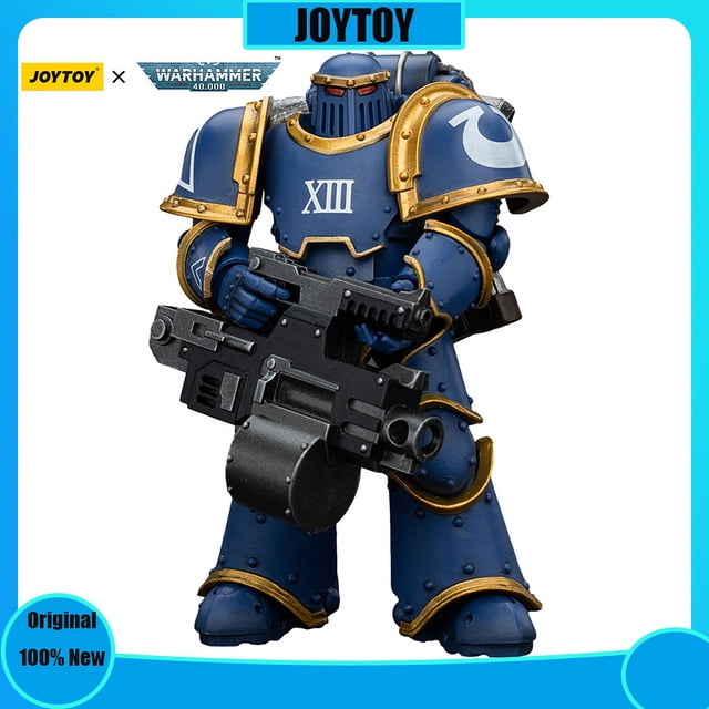 Figuras Warhammer 40k JOYTOY Ultramarines Legion MKIII escuadrón de soporte táctico con bolter pesado