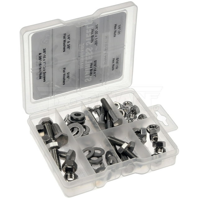 Dorman Fastener Assortment 799-500D OE Solutions; Steel; With 60 Fasteners