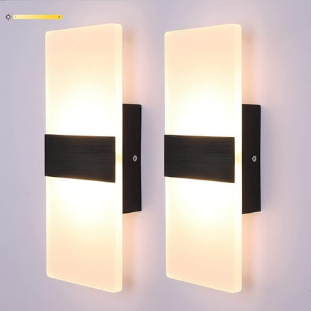 Lightess Modern Wall Sconce Dimmable Lighting 12w Black Indoor Led Lamp Set Of 2 Hardwired Mounted Fixture For Bedroom Living Room Hallway Warm White Canada - Dimmable Wall Sconce Black Lightess Modern Wall Sconce Dimmable Lighting 12w Black Indoor Led Lamp Set Of 2 Hardwired Mounted Fixture For Bedroom Living Room Hallway Warm White Canada - Dimmable Wall Sconce Black