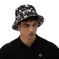 thumbnail image 4 of Xecao Skeleton Print Men and Women Night Reflective Hat Runner Cap Visor Bucket Hat Boonie Cap, 4 of 6