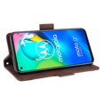 thumbnail image 5 of Case for Motorola MOTO G8 Cover Adjustable Detachable Card Holder Magnetic closure Leather Wallet Case - Brown, 5 of 5