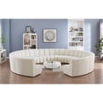 thumbnail image 2 of Meridian Furniture Infinity Cream Boucle Fabric 11pc. Modular Sectional, 2 of 11