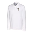 thumbnail image 2 of Men's Cutter & Buck White Georgia Tech Yellow Jackets Vault Advantage Tri-Blend Pique Big & Tall Long Sleeve Polo, 2 of 3