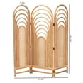 bali & pari Golda Rattan BOHO Room Divider, Natural Brown - Walmart.com
