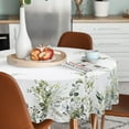 thumbnail image 2 of Eucalyptus Leaves Tablecloth Waterproof Fabric,Round Watercolor Oil-Proof Wrinkle Resistant Table Cover for Dining Table, Buffet Parties and Campin,(60" inch Round), 2 of 6