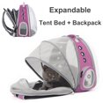 thumbnail image 3 of Mochila portabebés con forma de halinfer para gatos, expandible, 12 libras, 3 of 5