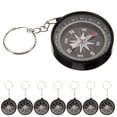 thumbnail image 4 of 12Pcs Silver Alloy Compass Keychain for Navigation and Outdoor Use, 4 of 9