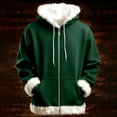 thumbnail image 2 of Womens Hoodies Oversized Long Sleeve Solid Color Zip Up Hooded Sweatshirts Fall Fashion Jackets Trendy Winter Outfits, 2 of 3
