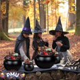 thumbnail image 6 of PMU Halloween 2pc Multi Pack 8in Black Plastic Cauldron with Orange Spider Web (1) 8in 55280-NHS (1) 61237 (2/pkg) Pkg/1, 6 of 7