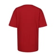 thumbnail image 4 of QLEICOM Oktoberfest T-Shirts, Summer Tops for Women Crewneck Casual Loose Blouses, Beer Mug Printed Graphic Tees Basic Blouses, Women Vintage Funny Pattern Drop Sleeves Tops Red C XXL, 4 of 4