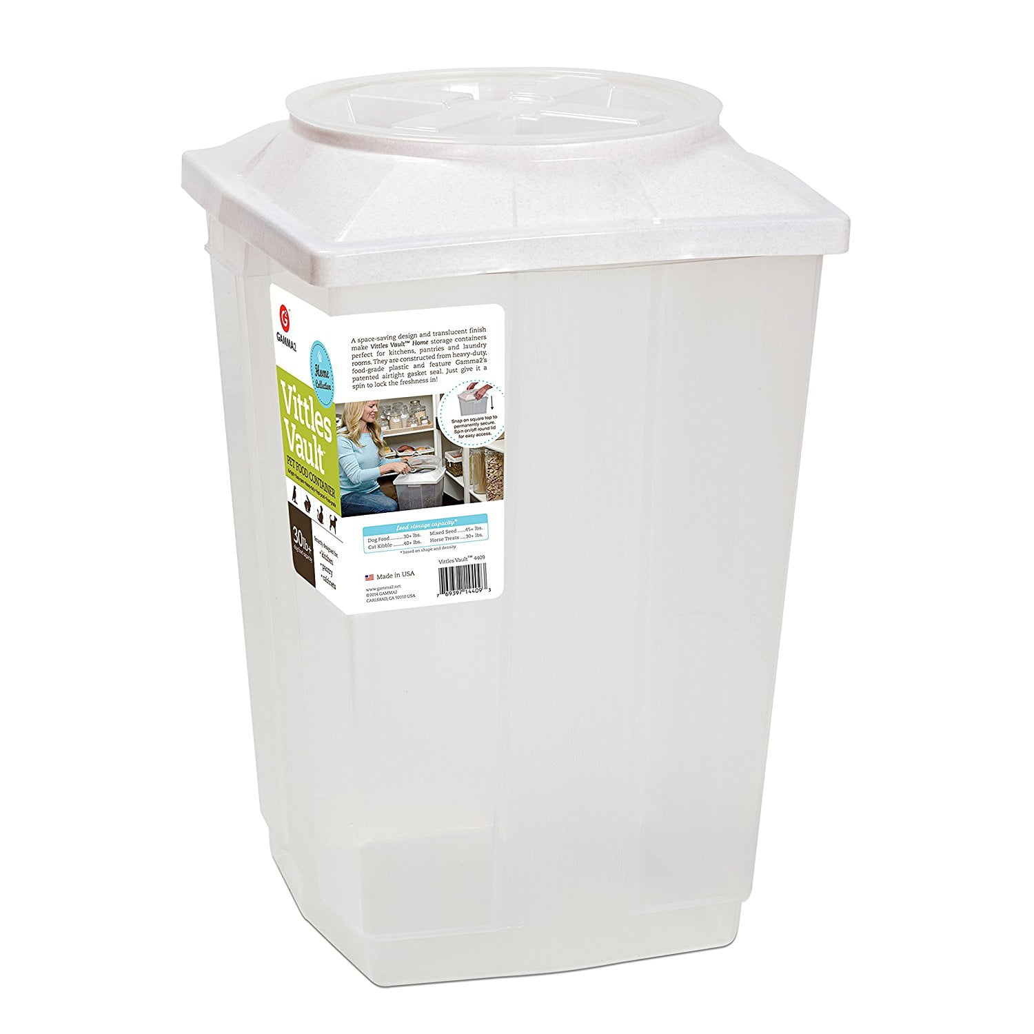 Home 30 lb Airtight Pet Food Storage Container, Pet Food goes stale