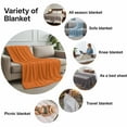 thumbnail image 6 of Throw Blanket for Couch Bright Orange Soft Fleece Flannel Blankets Cozy Lightweight Blanket for Home Sofa Living Room Solid Color Bed Throws 40" x 50", 6 of 9