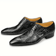 thumbnail image 2 of Men Trendy Top Upper Derby Shoes Comfy Non Slip Lace Up Ru Oxford Wedding Shoes, 2 of 4