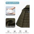 thumbnail image 6 of Wantdo Men's Jacket Padded Winter Jacket Waterproof Winter Coat Warm Outerwear Army Green L, 6 of 9